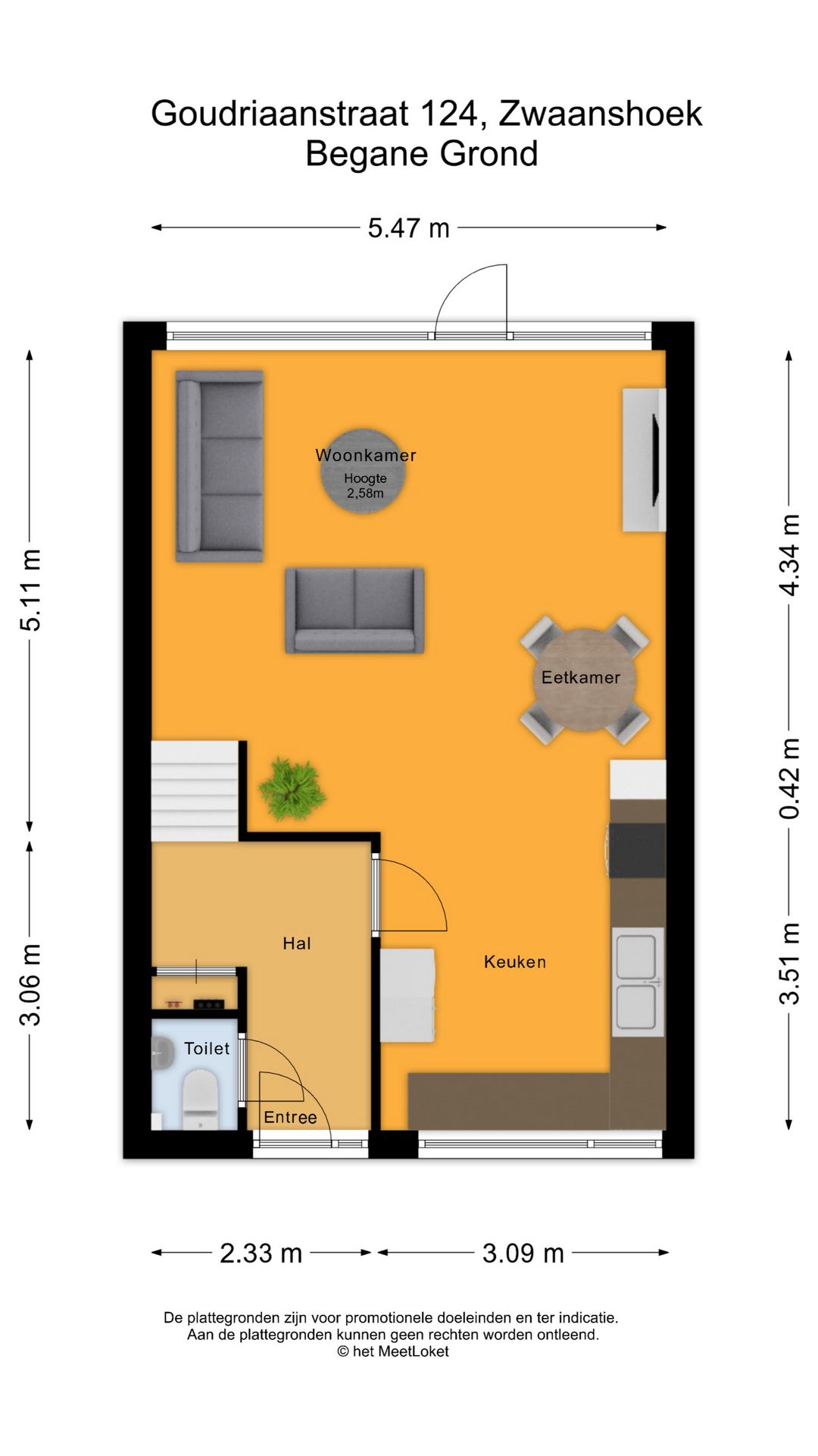 Goudriaanstraat 124 , 2136 AV Zwaanshoek map